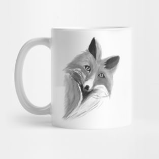 Fox - Black and White Mug